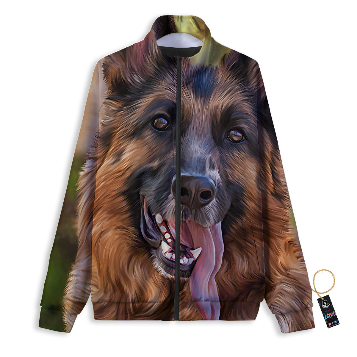 Gradient Psychedelic Print Pattern Track Jacket-grizzshop