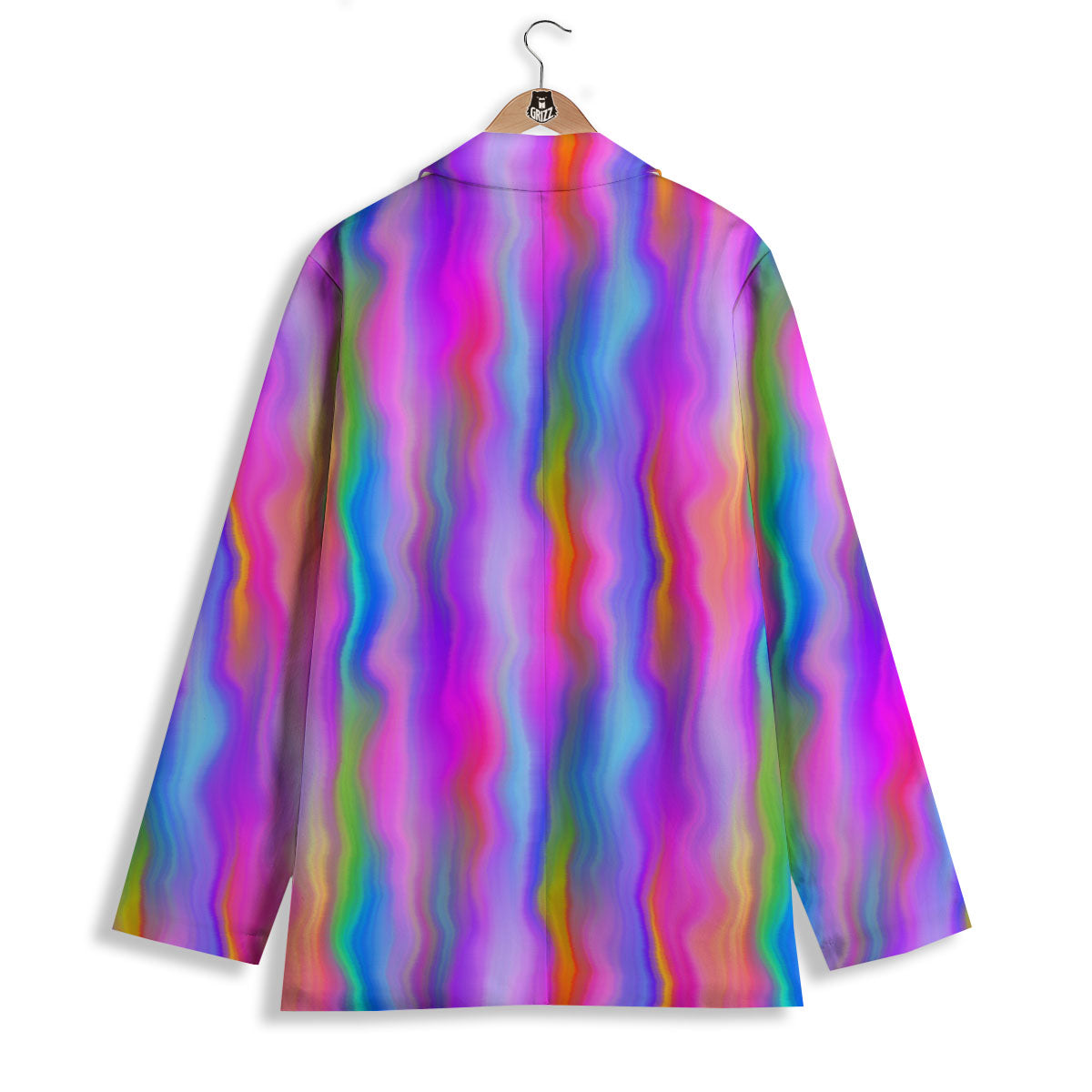 Gradient Psychedelic Print Pattern Women's Blazer-grizzshop