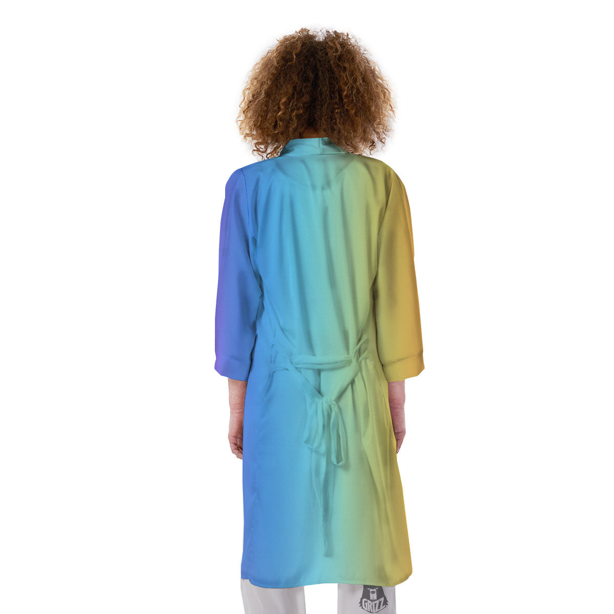 Gradient Rainbow Print Pattern Kimono-grizzshop