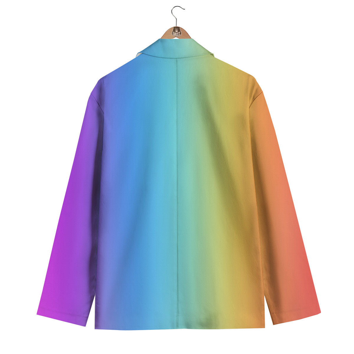 Gradient Rainbow Print Pattern Men's Blazer-grizzshop