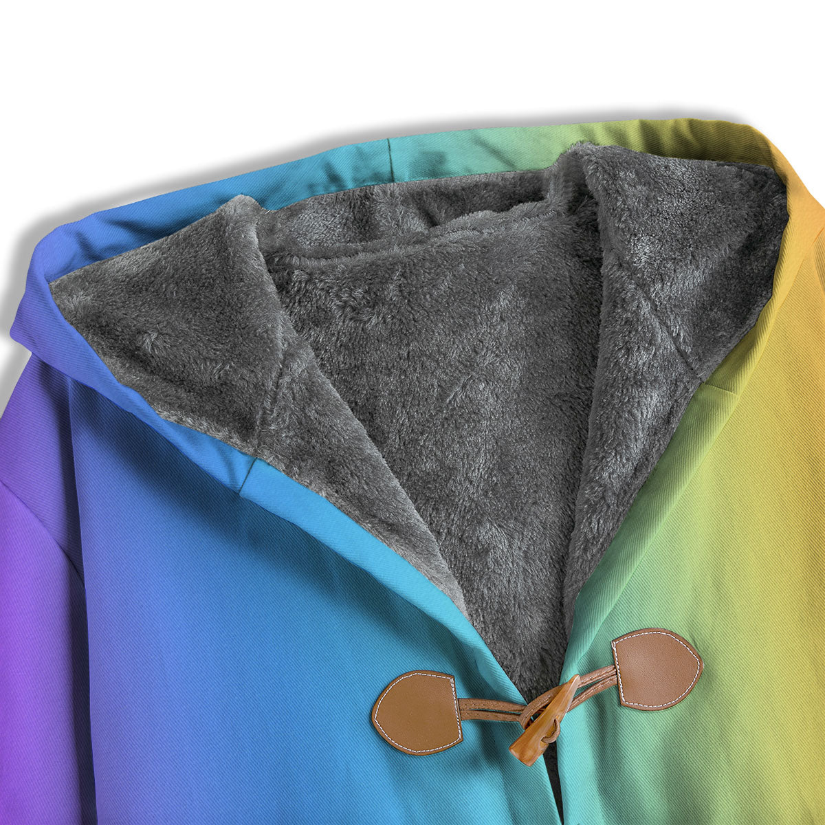 Gradient Rainbow Print Pattern Men's Windbreaker Jacket-grizzshop