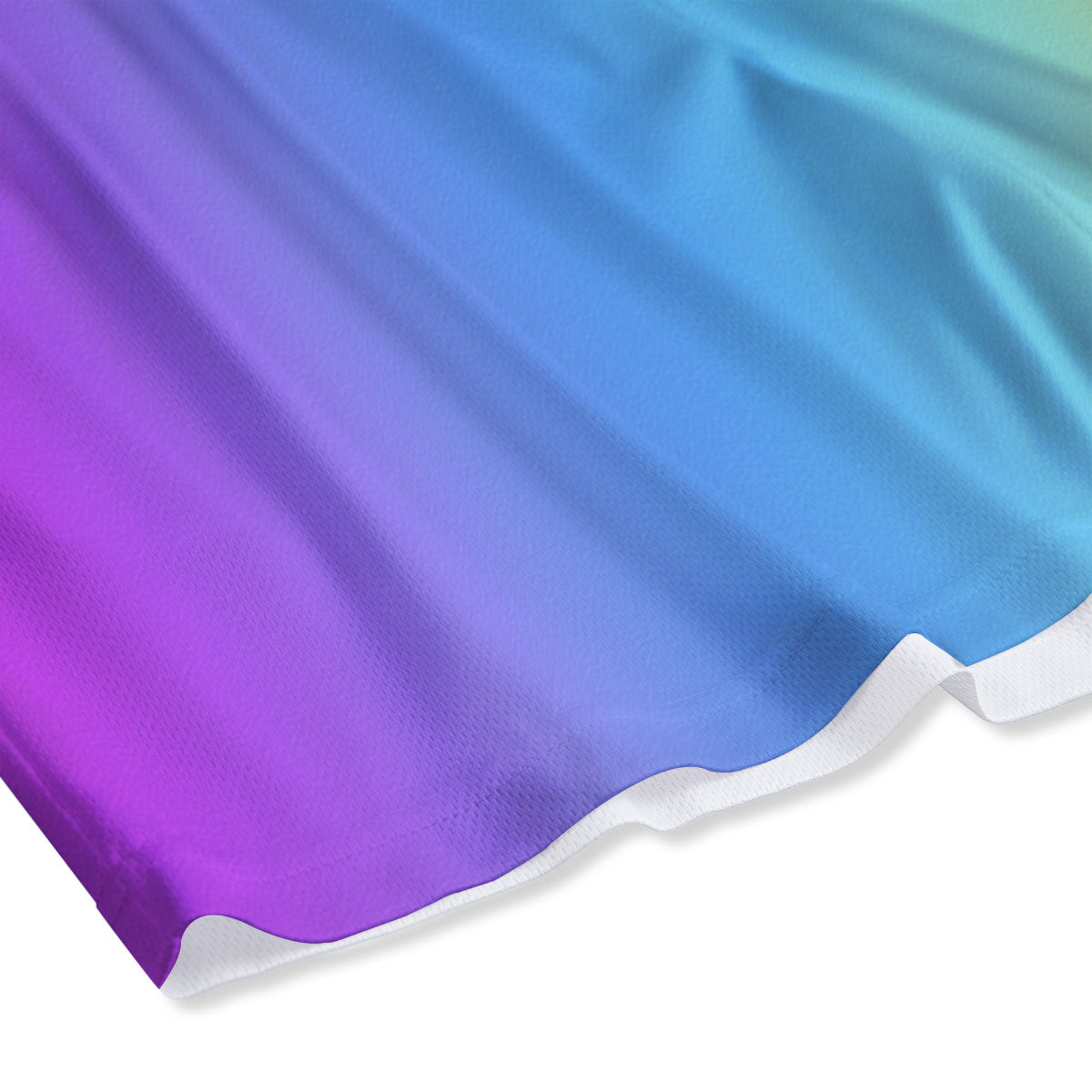 Gradient Rainbow Print Pattern Mesh Shorts