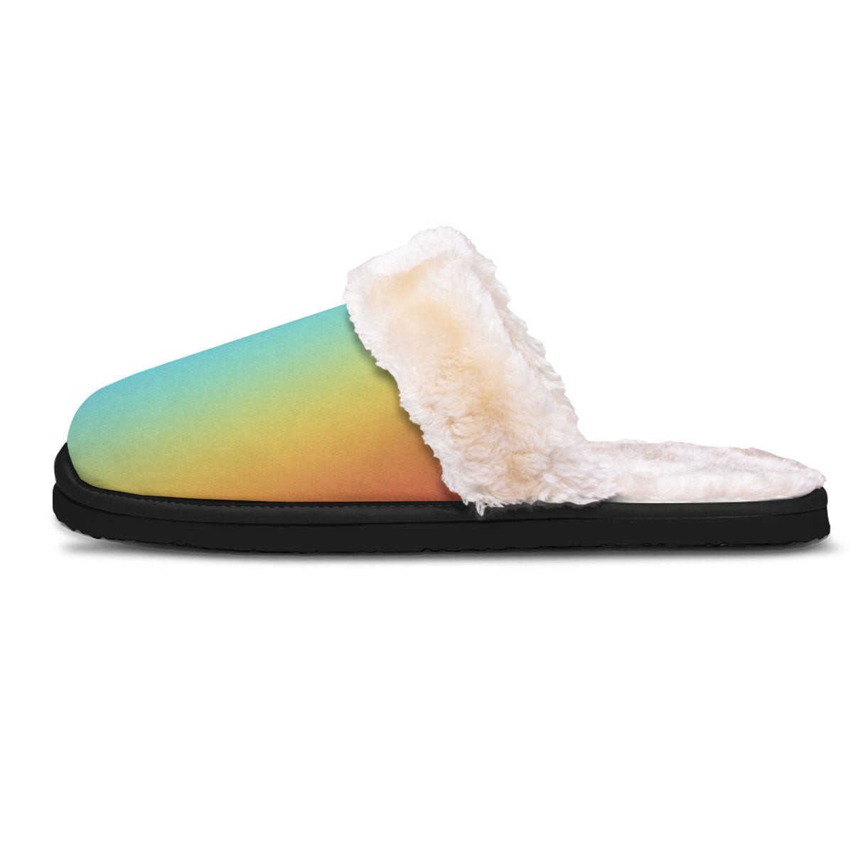 Gradient Rainbow Print Pattern Slippers-grizzshop
