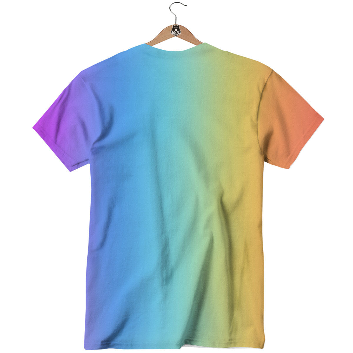 Gradient Rainbow Print Pattern T-Shirt-grizzshop