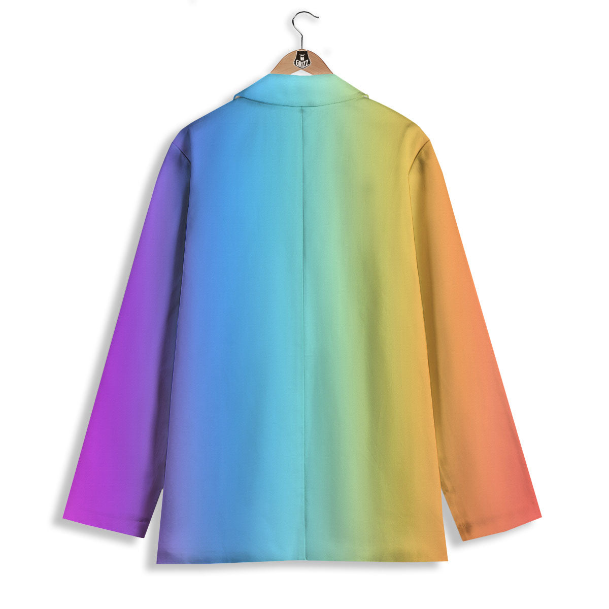 Gradient Rainbow Print Pattern Women's Blazer-grizzshop