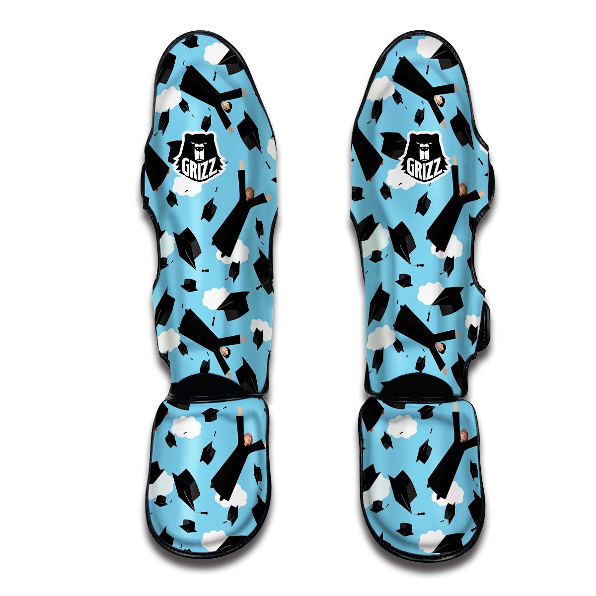 Graduation Day Pattern Print Muay Thai Shin Guards-grizzshop