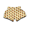 Graduation Owl Pattern Print Muay Thai Boxing Shorts-grizzshop