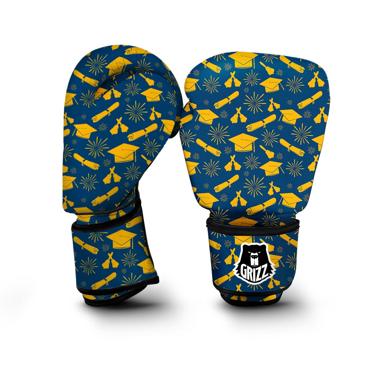 Graduation Pattern Print Boxing Gloves-grizzshop