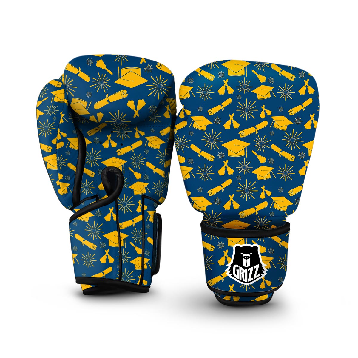 Graduation Pattern Print Boxing Gloves-grizzshop