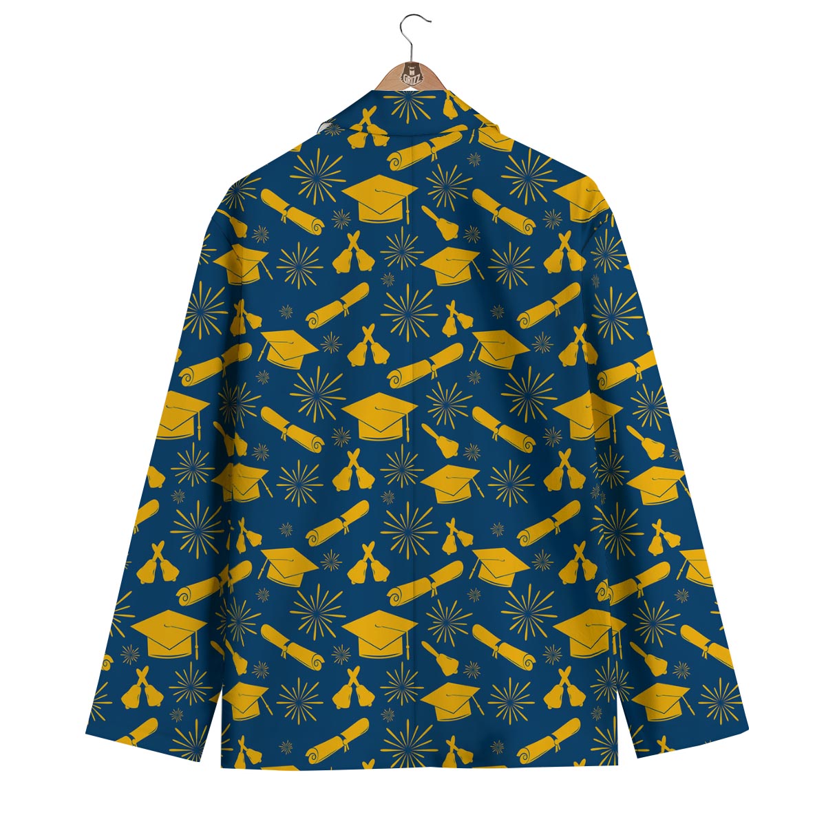 Graduation Pattern Print Men's Blazer-grizzshop