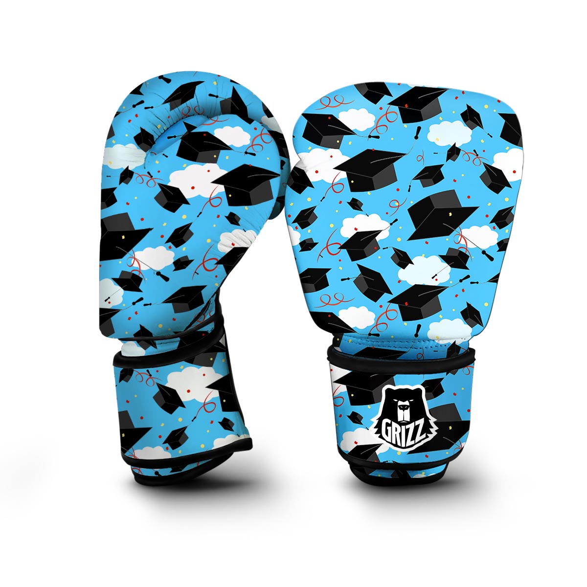 Graduation Print Pattern Boxing Gloves-grizzshop