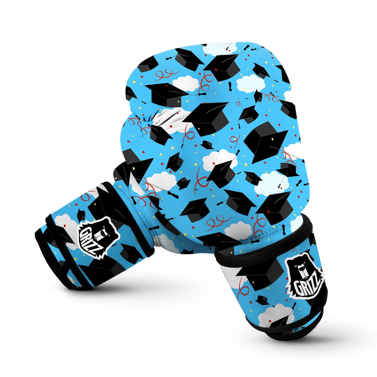 Graduation Print Pattern Boxing Gloves-grizzshop