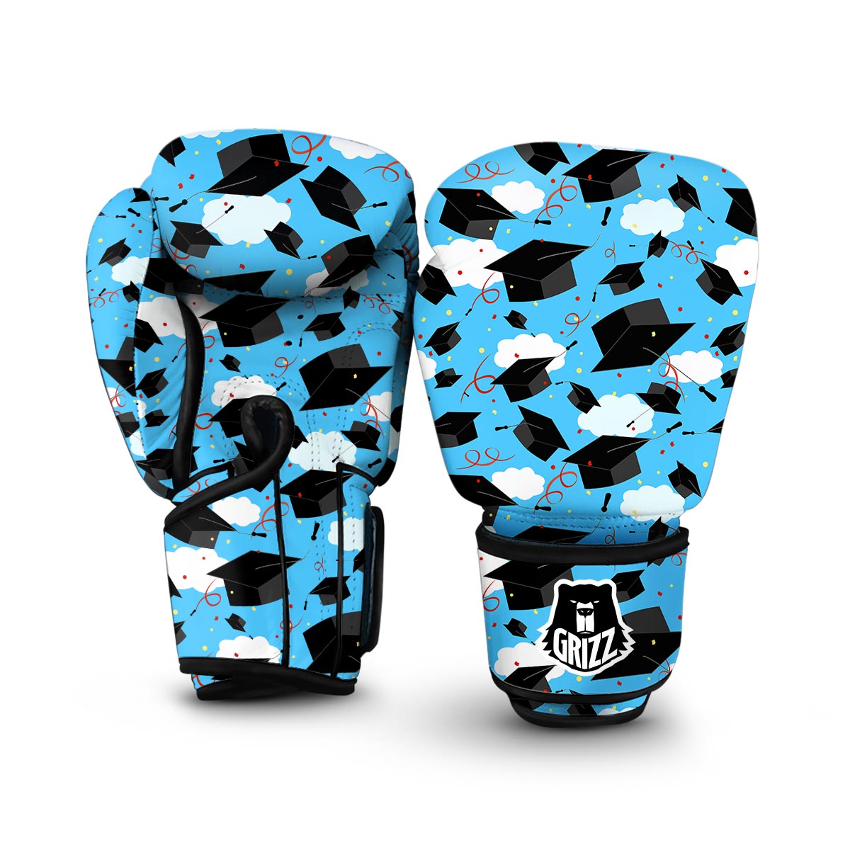 Graduation Print Pattern Boxing Gloves-grizzshop