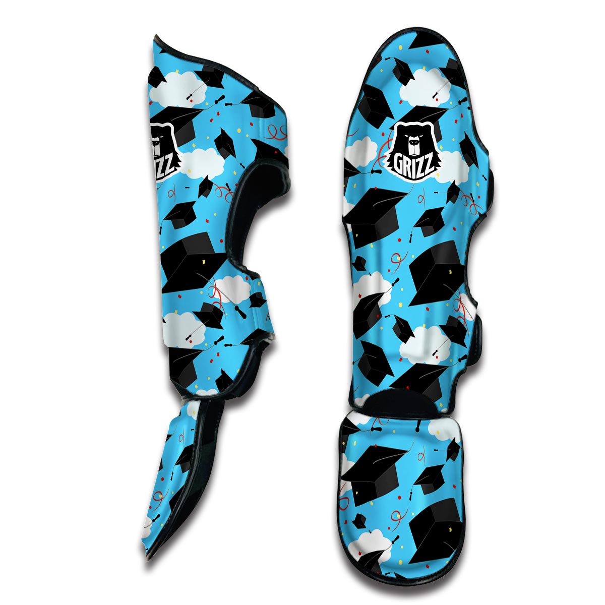 Graduation Print Pattern Muay Thai Shin Guards-grizzshop