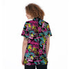 Graffiti Abstract Hiphop Lip Women's Golf Shirts-grizzshop