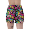 Graffiti Abstract Hiphop Lip Women's Shorts-grizzshop