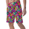 Graffiti Airbrush Love Print Men's Shorts-grizzshop