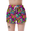 Graffiti Airbrush Love Print Women's Shorts-grizzshop