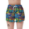 Graffiti Backdrop Print Women's Shorts-grizzshop