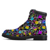 Graffiti Colorful Emoji Faces Print Pattern Boots-grizzshop