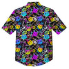 Graffiti Colorful Emoji Faces Print Pattern Button Up Shirt-grizzshop