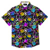 Graffiti Colorful Emoji Faces Print Pattern Button Up Shirt-grizzshop