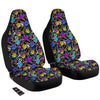 Graffiti Colorful Emoji Faces Print Pattern Car Seat Covers-grizzshop