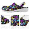 Graffiti Colorful Emoji Faces Print Pattern Clog-grizzshop