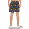 Graffiti Colorful Emoji Faces Print Pattern Men's Gym Shorts-grizzshop