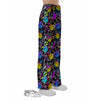 Graffiti Colorful Emoji Faces Print Pattern Pajama Pants-grizzshop