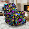 Graffiti Colorful Emoji Faces Print Pattern Recliner Slipcover-grizzshop