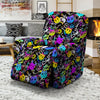 Graffiti Colorful Emoji Faces Print Pattern Recliner Slipcover-grizzshop