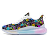 Graffiti Colorful Emoji Faces Print Pattern Running Sneakers-grizzshop