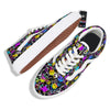 Graffiti Colorful Emoji Faces Print Pattern Skate Shoes-grizzshop