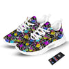 Graffiti Colorful Emoji Faces Print Pattern Tennis Shoes-grizzshop