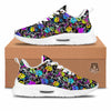 Graffiti Colorful Emoji Faces Print Pattern Tennis Shoes-grizzshop