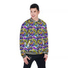 Graffiti Colorful Print Pattern Baseball Jacket-grizzshop