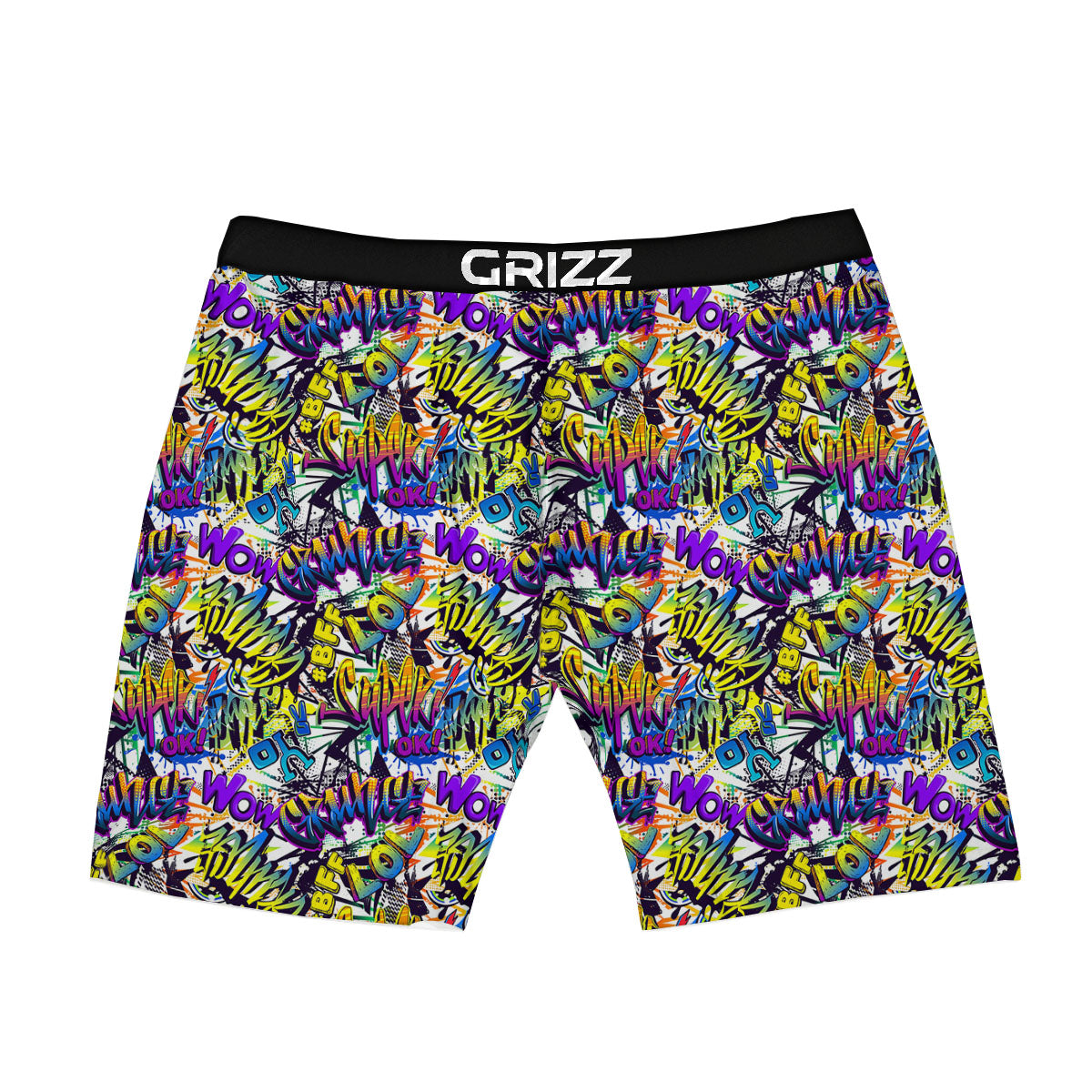 Graffiti Colorful Print Pattern Boxer Briefs-grizzshop