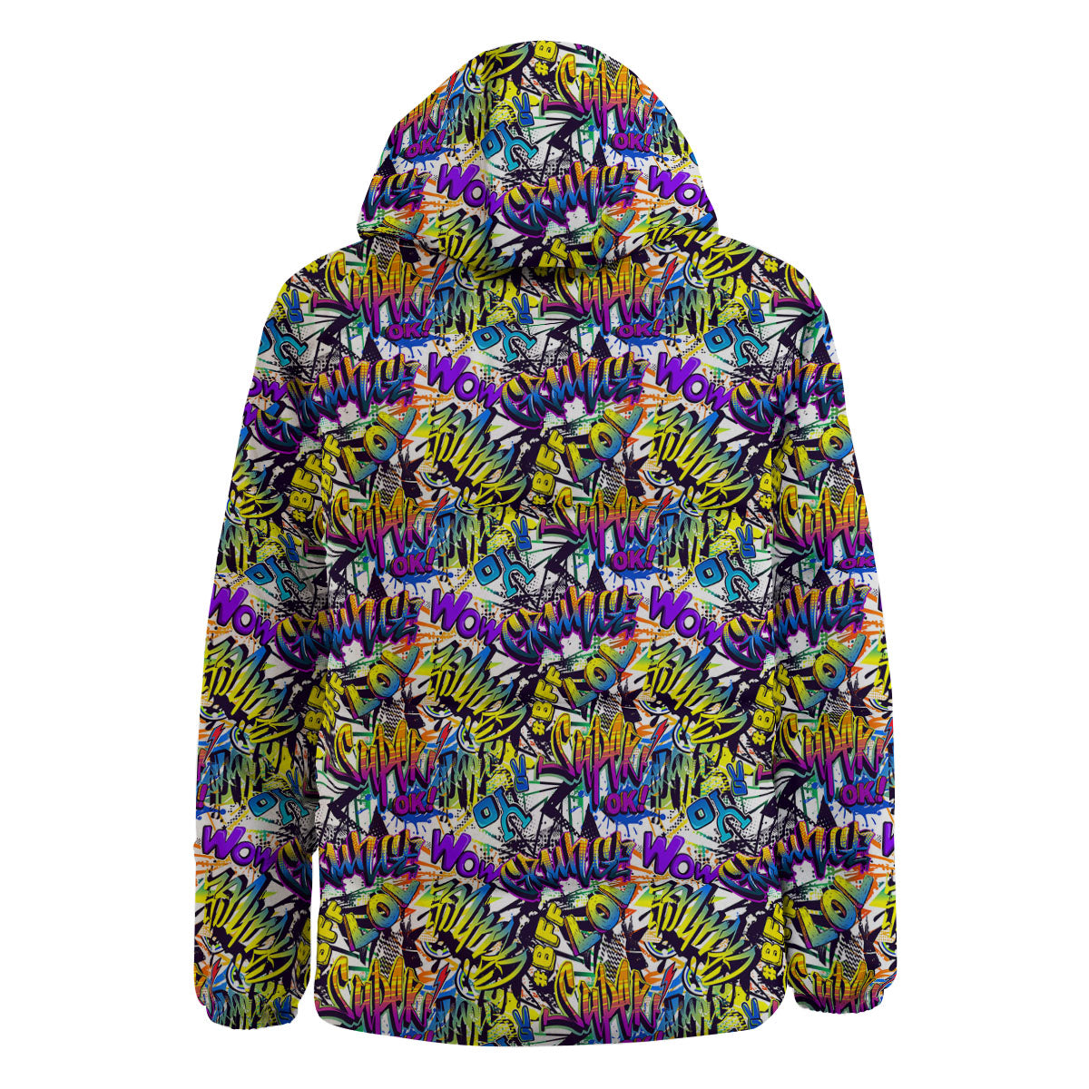 Graffiti Colorful Print Pattern Down Jacket-grizzshop