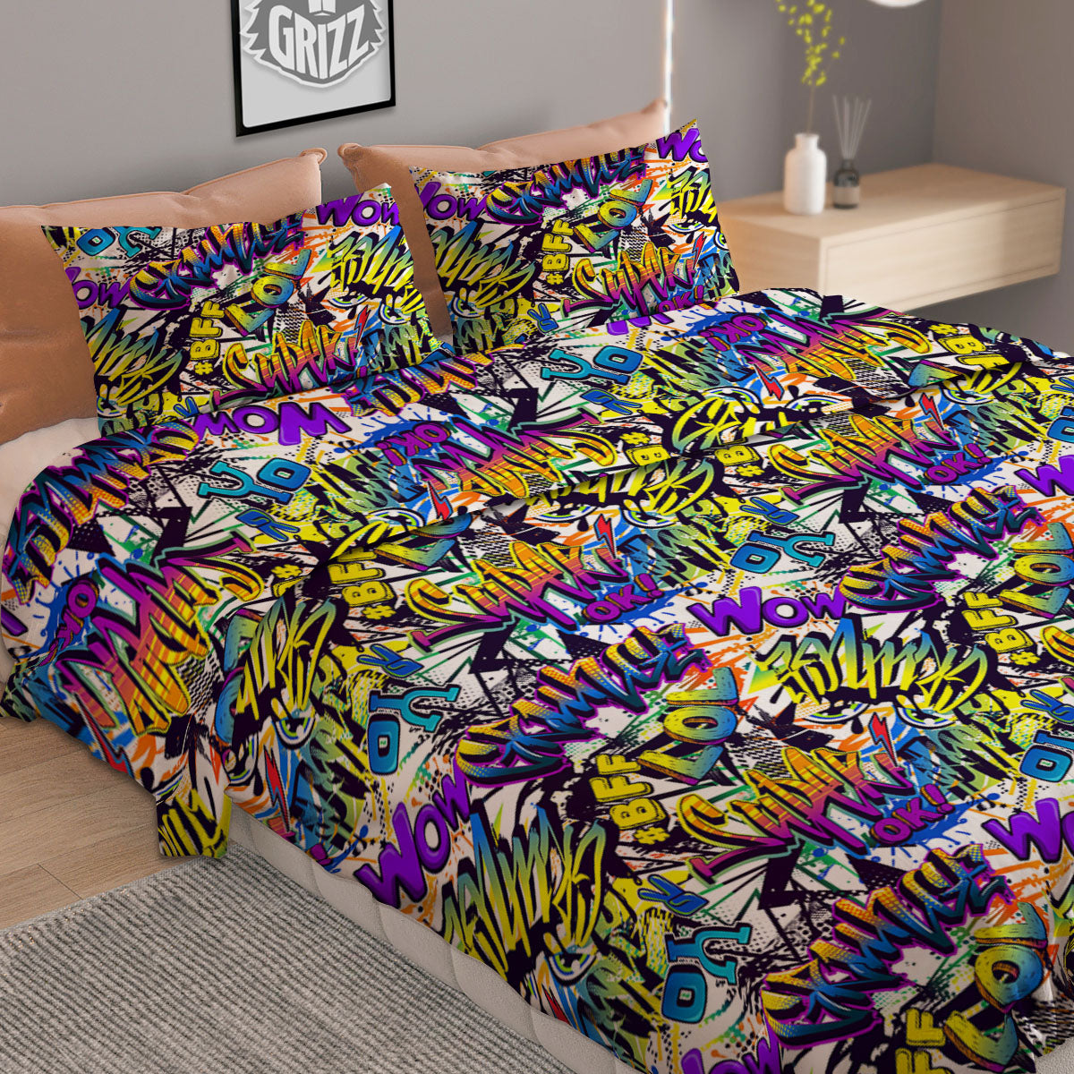 Gemini Sign Black And Gold Print Duvet Cover Bedding Set