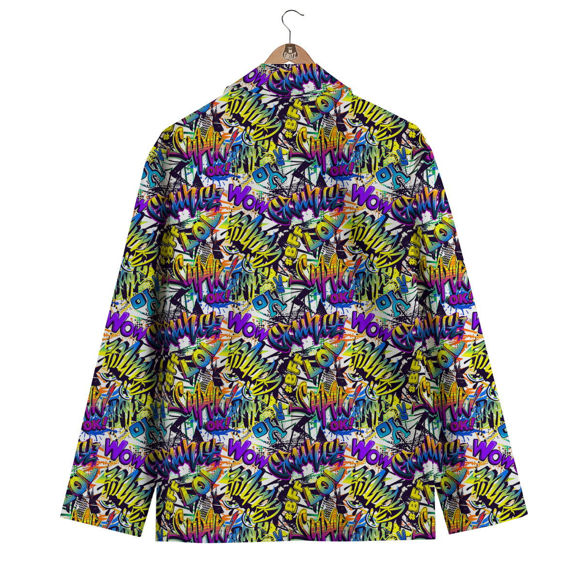 Graffiti Colorful Print Pattern Men's Blazer-grizzshop