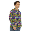 Graffiti Colorful Print Pattern Men's Dress Shirts-grizzshop