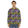 Graffiti Colorful Print Pattern Men's Dress Shirts-grizzshop