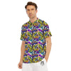 Graffiti Colorful Print Pattern Men's Golf Shirts-grizzshop