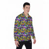 Graffiti Colorful Print Pattern Men's Long Sleeve Shirts-grizzshop