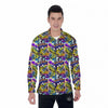 Graffiti Colorful Print Pattern Men's Long Sleeve Shirts-grizzshop