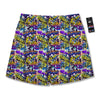 Graffiti Colorful Print Pattern Men's Running Shorts-grizzshop