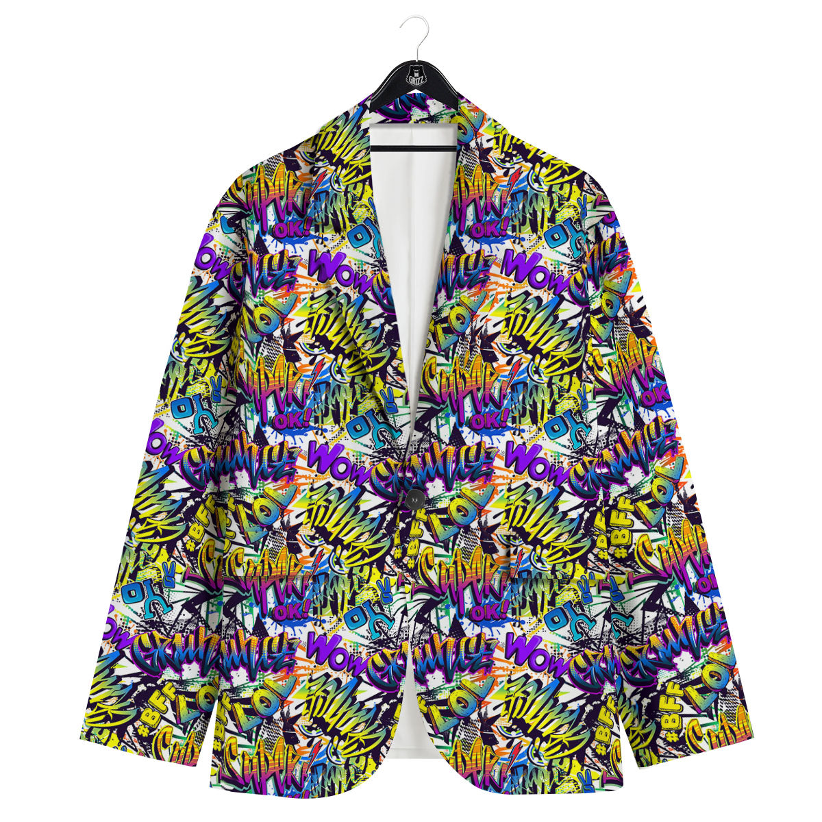 Graffiti Colorful Print Pattern Men's Sport Coat-grizzshop