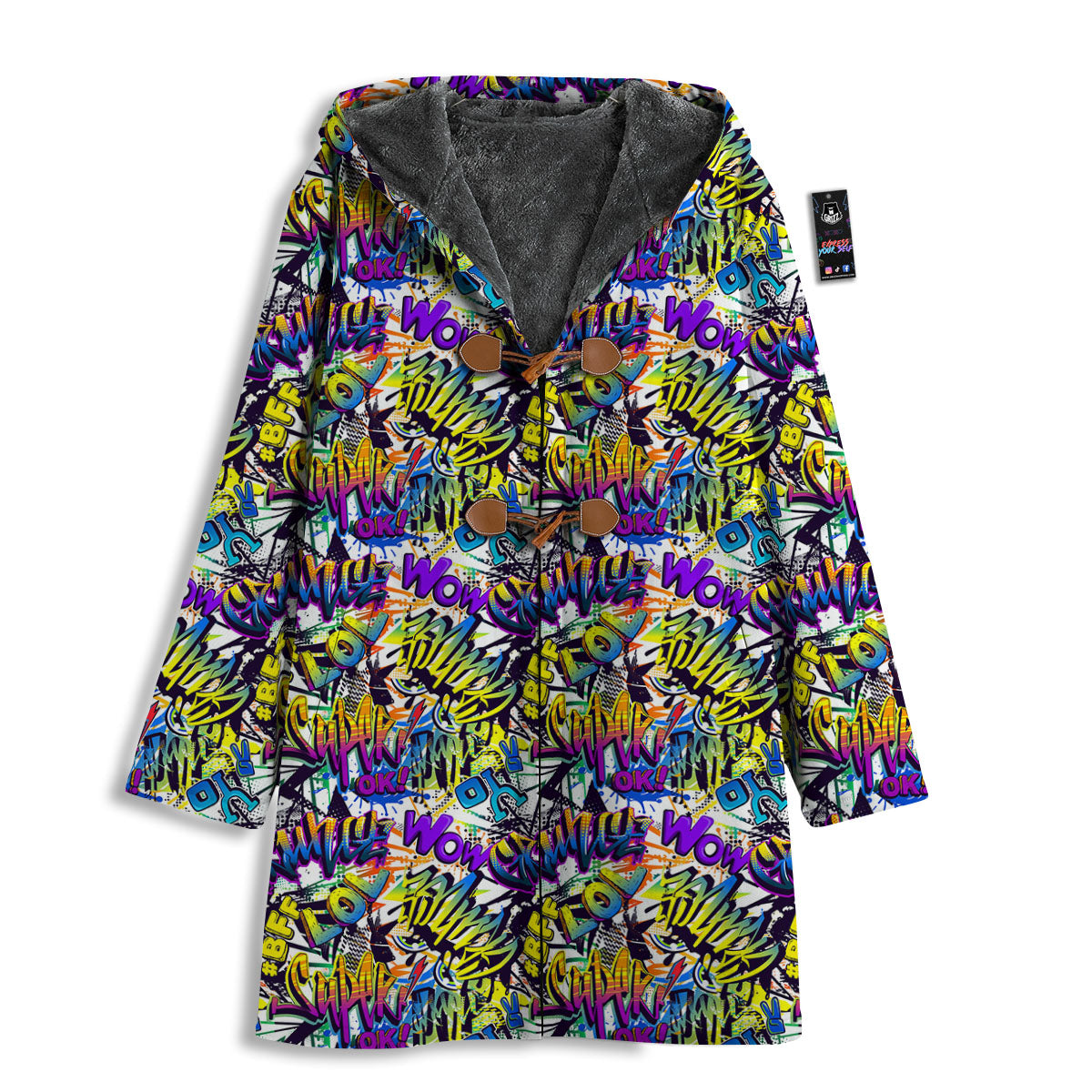 Graffiti Colorful Print Pattern Men's Windbreaker Jacket-grizzshop