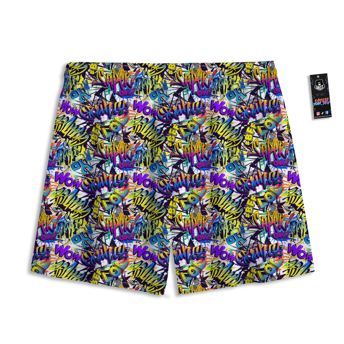 Gemini Sign Black And Gold Print Mesh Shorts